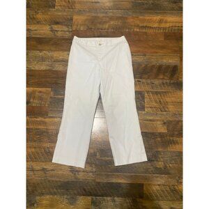 Banana Republic Harrison Ivory‎ Capri Cropped Flat Front Stretch Pants Women's 4